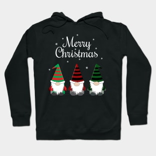 Merry Christmas Gnomes White Hoodie